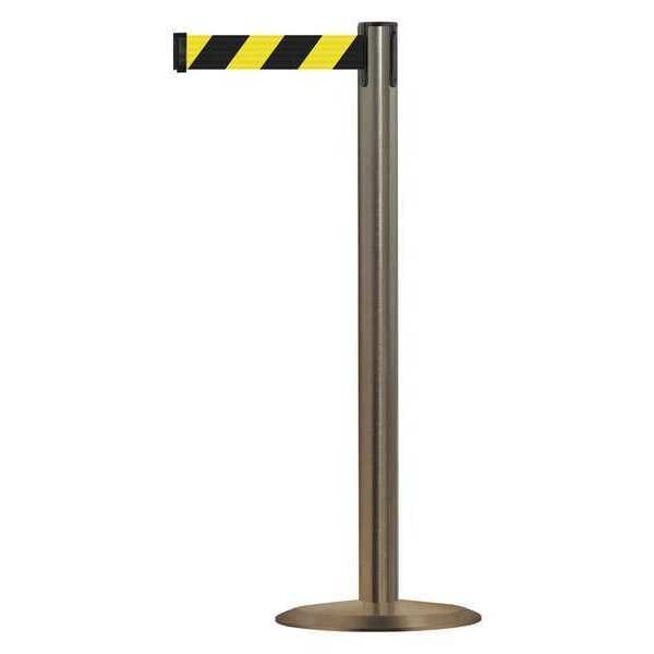 Barrier Post with Belt, Metal, 13 ft. L