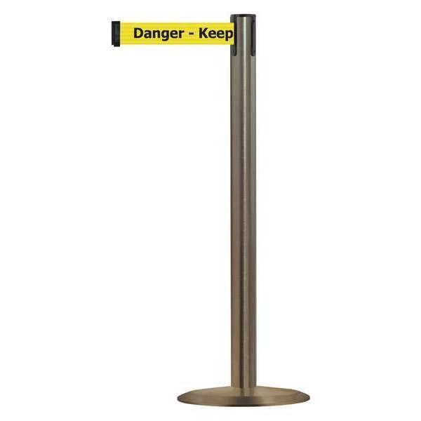 Barrier Post with Belt, Metal, 13 ft. L