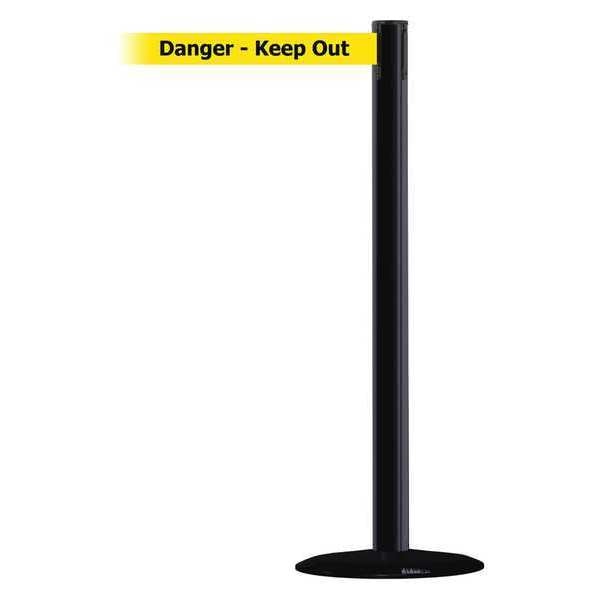 Barrier Post w/ Belt, 7-1/2 ft. L, Yellow