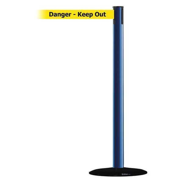Barrier Post w/ Belt, 7-1/2 ft. L, Yellow