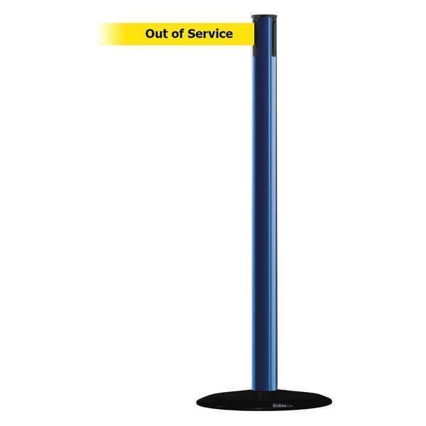 Barrier Post w/ Belt, 7-1/2 ft. L, Yellow