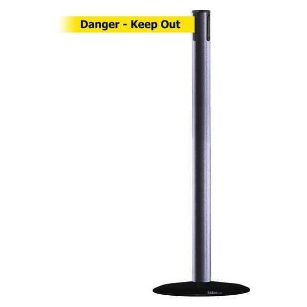 Barrier Post w/ Belt, 7-1/2 ft. L, Yellow