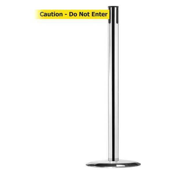 Barrier Post with Belt, Metal, 7-1/2 ft. L