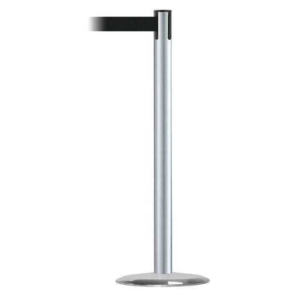 Barrier Post with Belt, Metal, 7-1/2 ft. L