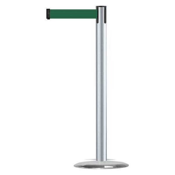 Barrier Post with Belt, Metal, 7-1/2 ft. L