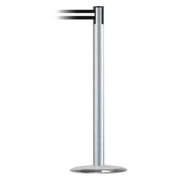 Barrier Post with Belt, Metal, 7-1/2 ft. L