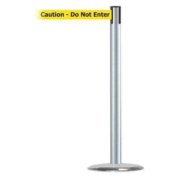 Barrier Post with Belt, Metal, 7-1/2 ft. L