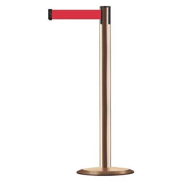 Barrier Post with Belt, Metal, 7-1/2 ft. L