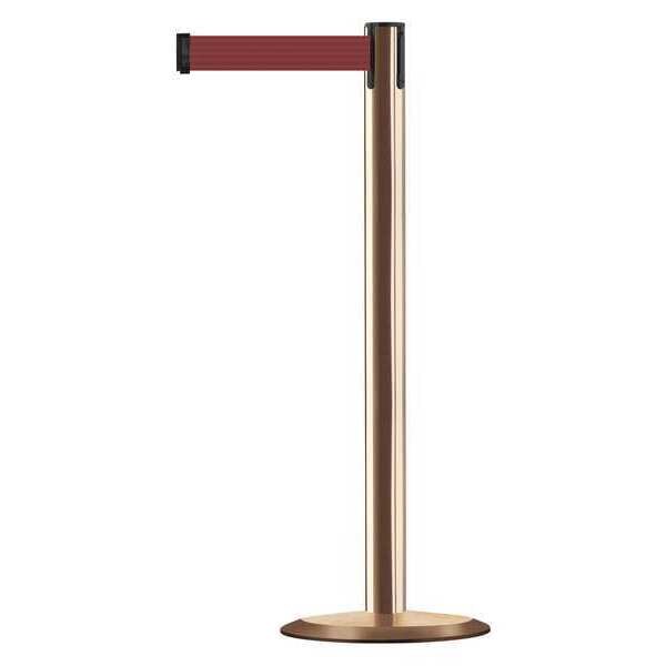 Barrier Post with Belt, Metal, 7-1/2 ft. L
