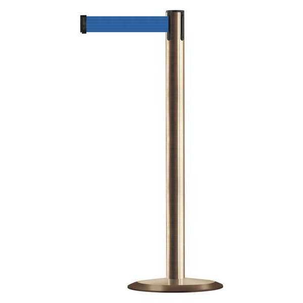 Barrier Post with Belt, Metal, 7-1/2 ft. L