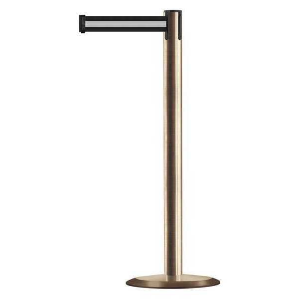 Barrier Post with Belt, Metal, 7-1/2 ft. L