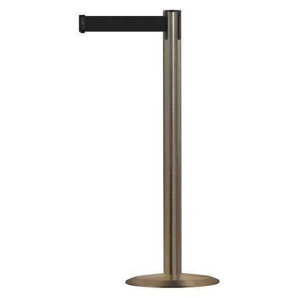 Barrier Post with Belt, Metal, 7-1/2 ft. L
