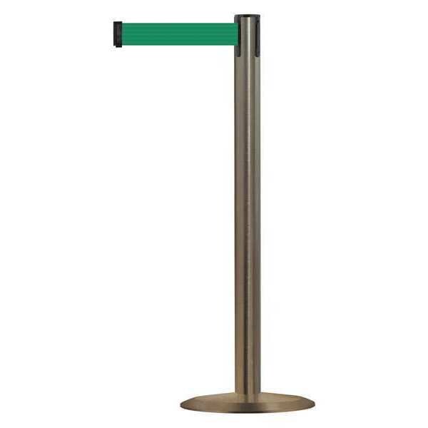 Barrier Post with Belt, Metal, 7-1/2 ft. L