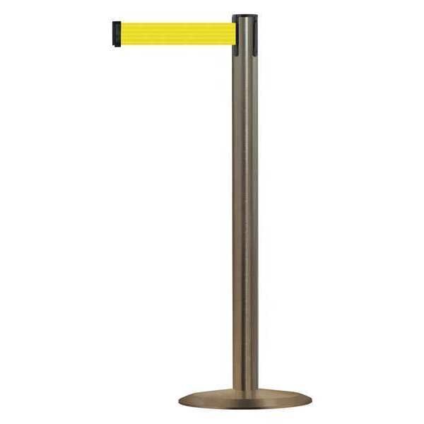 Barrier Post with Belt, Metal, 7-1/2 ft. L