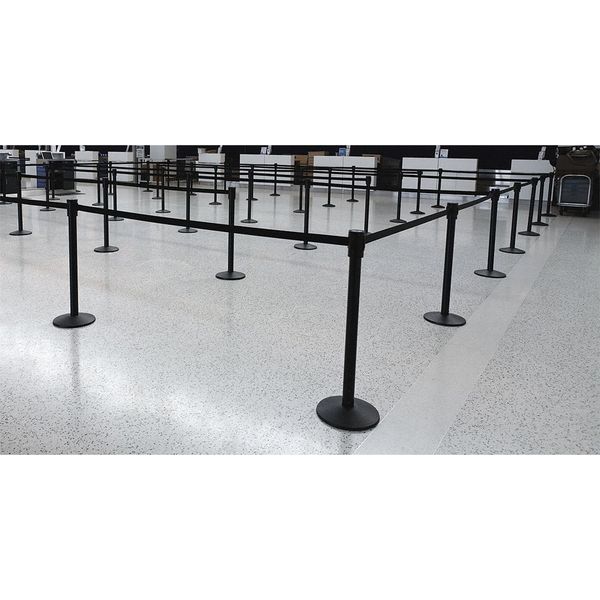Barrier Post with Belt, 40 In. H, Sloped