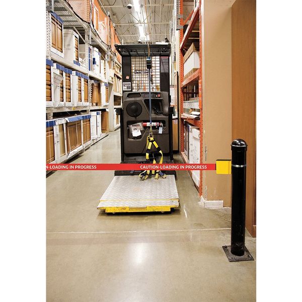 Warehouse Barrier, 20ft Black/Yellow Belt