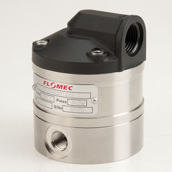Flowmeter, Oval Gear, 495 psi, 1/8 in.