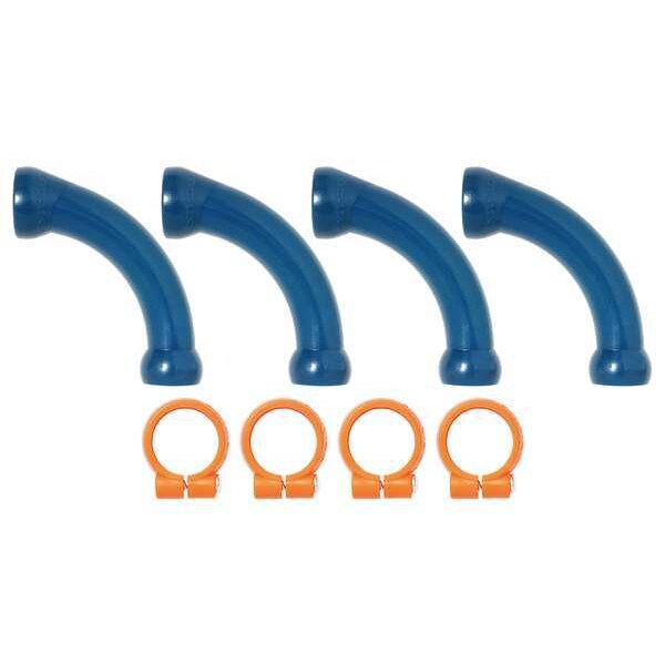 Extended Elbow w/ Clamps Kit, 1/2In, PK4