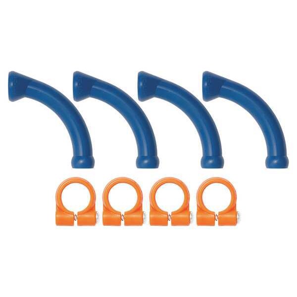 Extended Elbows w/ Clamps Kit, 1/4In, PK4