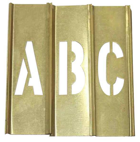 Stencil Letters Kit 2 in, Brass, 33PCS