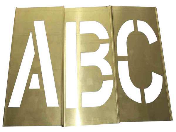 Stencil Set, Letters, Punctuation, Brass, 20Y508