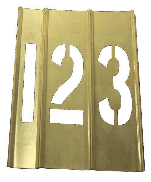 Number Stencils, Brass, 15PCS