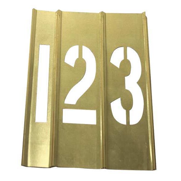 Brass Stencils, 15 Piece Number, 1 1/2 In