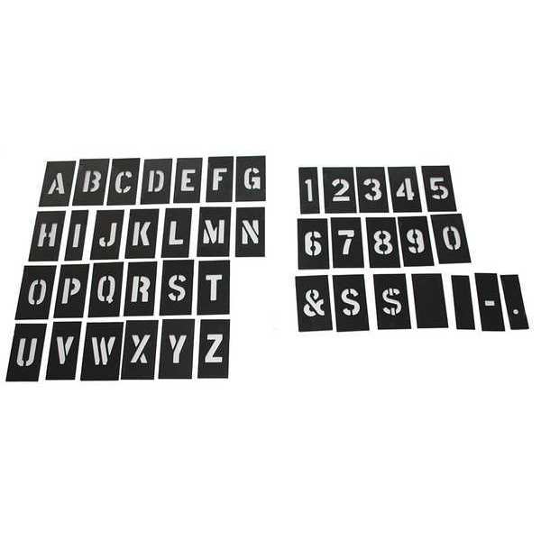 STENCIL NUMB&LTR KIT 2 In PLASTIC 138PCS