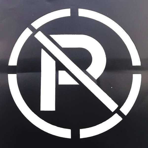 No Parking Symbol stencil