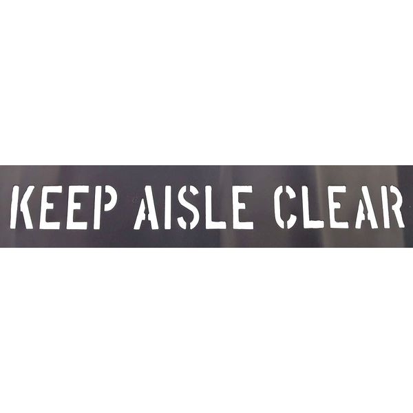 Keep Aisle Clear stencil