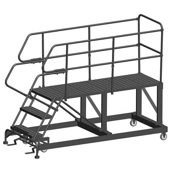 Roll Work Platform, Steel, Single, 30 In.H