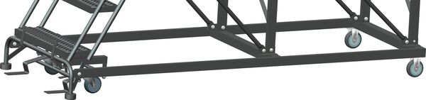 Roll Work Platform, Steel, Single, 40 In.H