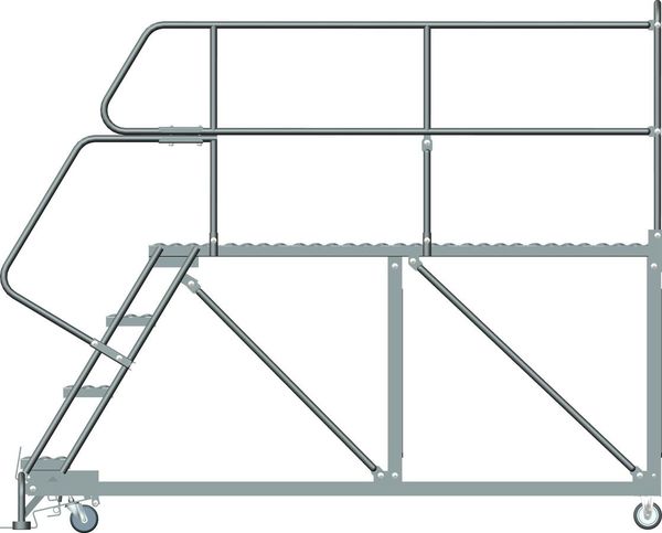 Roll Work Platform, Steel, Single, 40 In.H