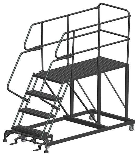 Roll Work Platform, Steel, Single, 40 In.H