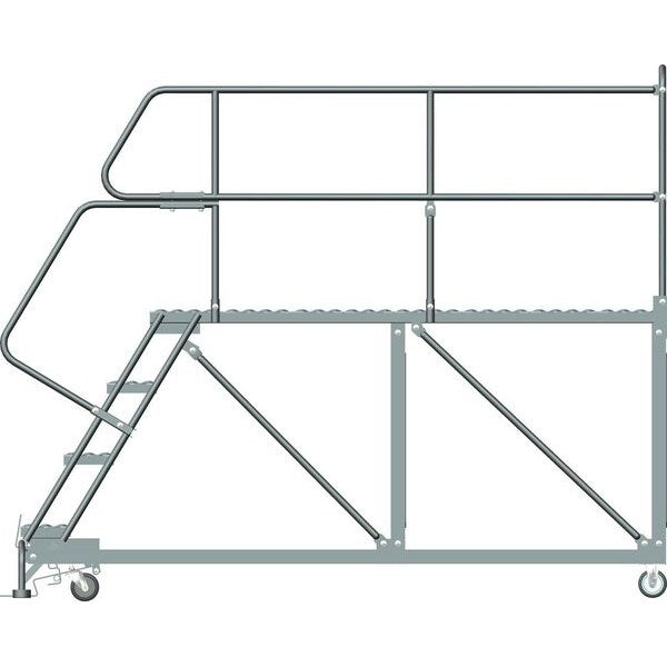 Roll Work Platform, Steel, Single, 40 In.H