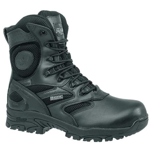 Work Boots, Comp, Side Zip, Blk, Men, 9XW, PR