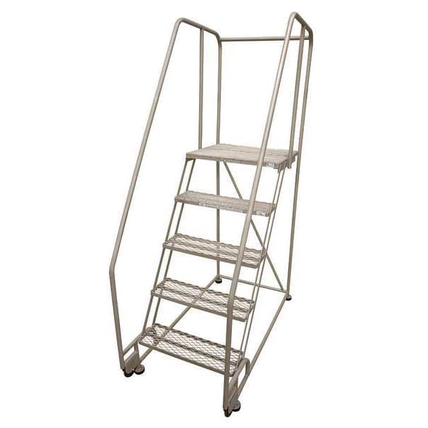 80 in H Steel Tilt and Roll Ladder, 5 Steps