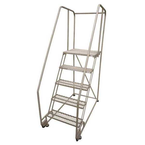 80 in H Steel Tilt and Roll Ladder, 5 Steps