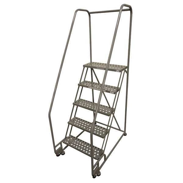 80 in H Steel Tilt and Roll Ladder, 5 Steps
