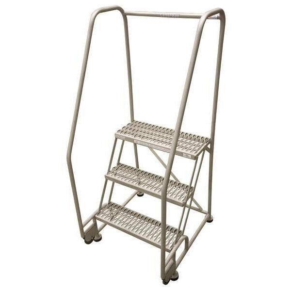 60 in H Steel Tilt and Roll Ladder, 3 Steps