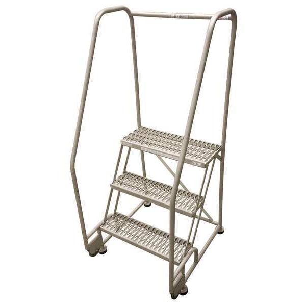 60 in H Steel Tilt and Roll Ladder, 3 Steps