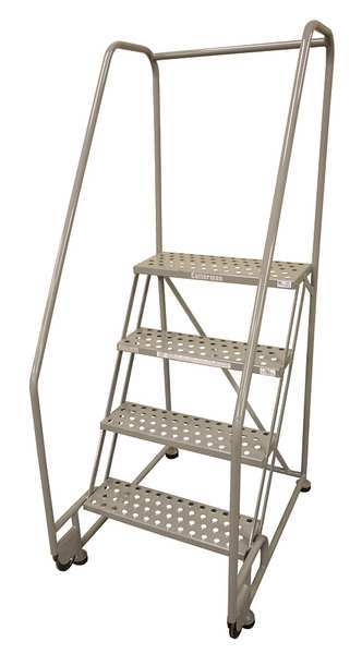 70 in H Steel Tilt and Roll Ladder, 4 Steps