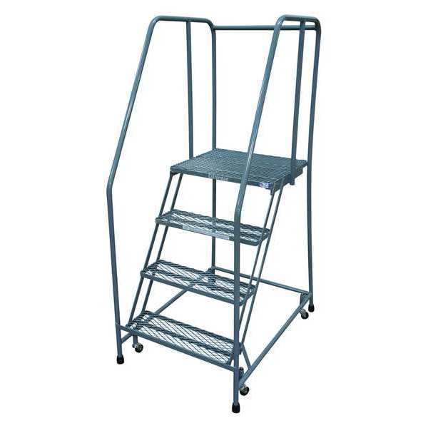 70 in H Steel Rolling Ladder, 4 Steps