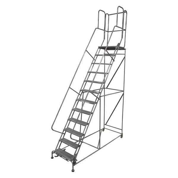 162 in H Steel Rolling Ladder, 12 Steps