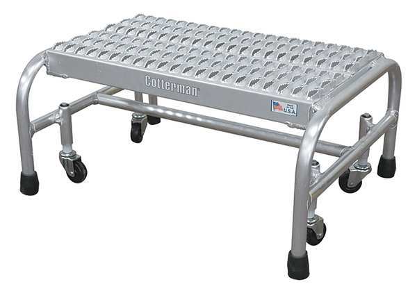 12 in H Aluminum Rolling Platform, 1 Steps