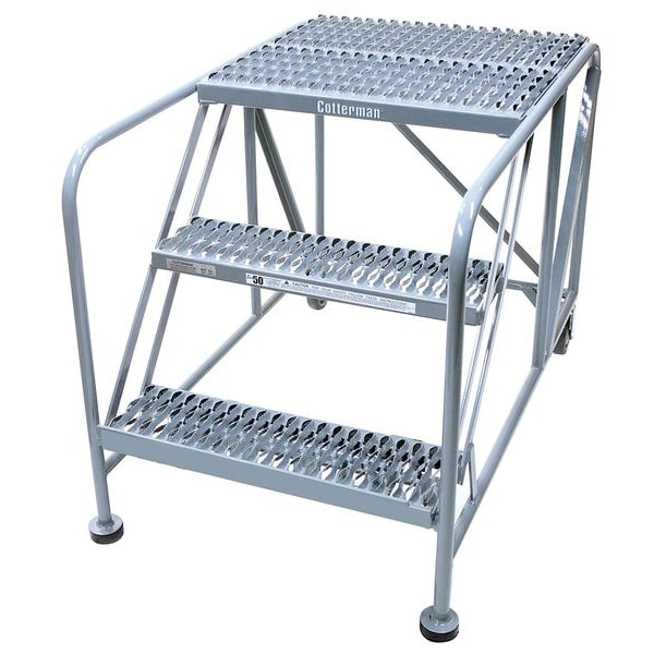 Work Platform, Rolling, Steel, 30 In H