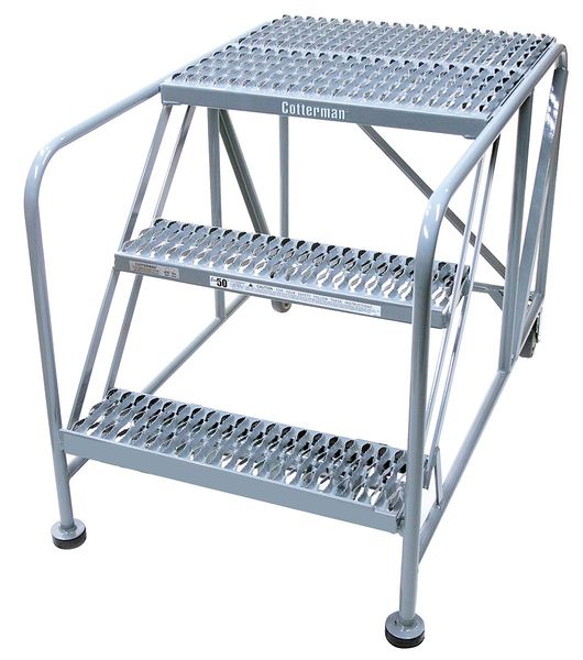 Work Platform, Rolling, Steel, 30 In H