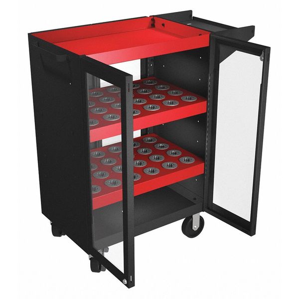 CNC Tool Cart w/Doors, CAT30 Toolholders
