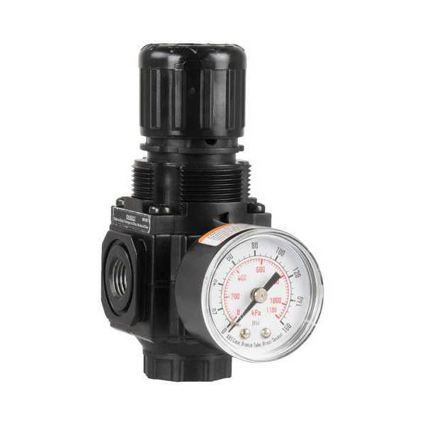 Pressure Regulator, w/Gauge, 1/4