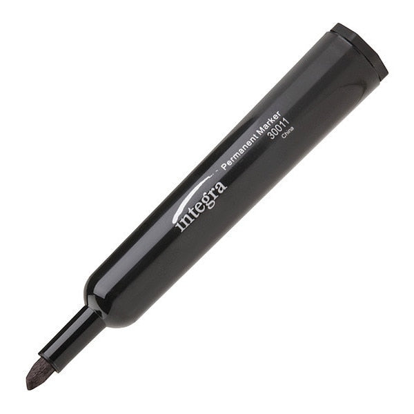 Permanent Chisel MarkersBlack, PK12